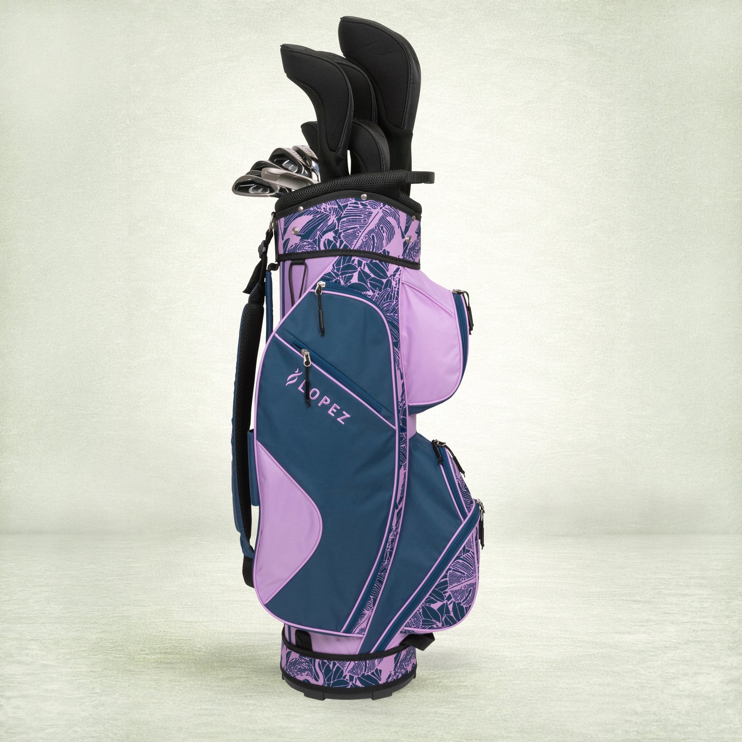 Ashley 18-Piece Cart Bag Package Set - Lush Original Print