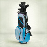 Ashley 18-Piece Stand Bag Package Set - Blue/Lilac