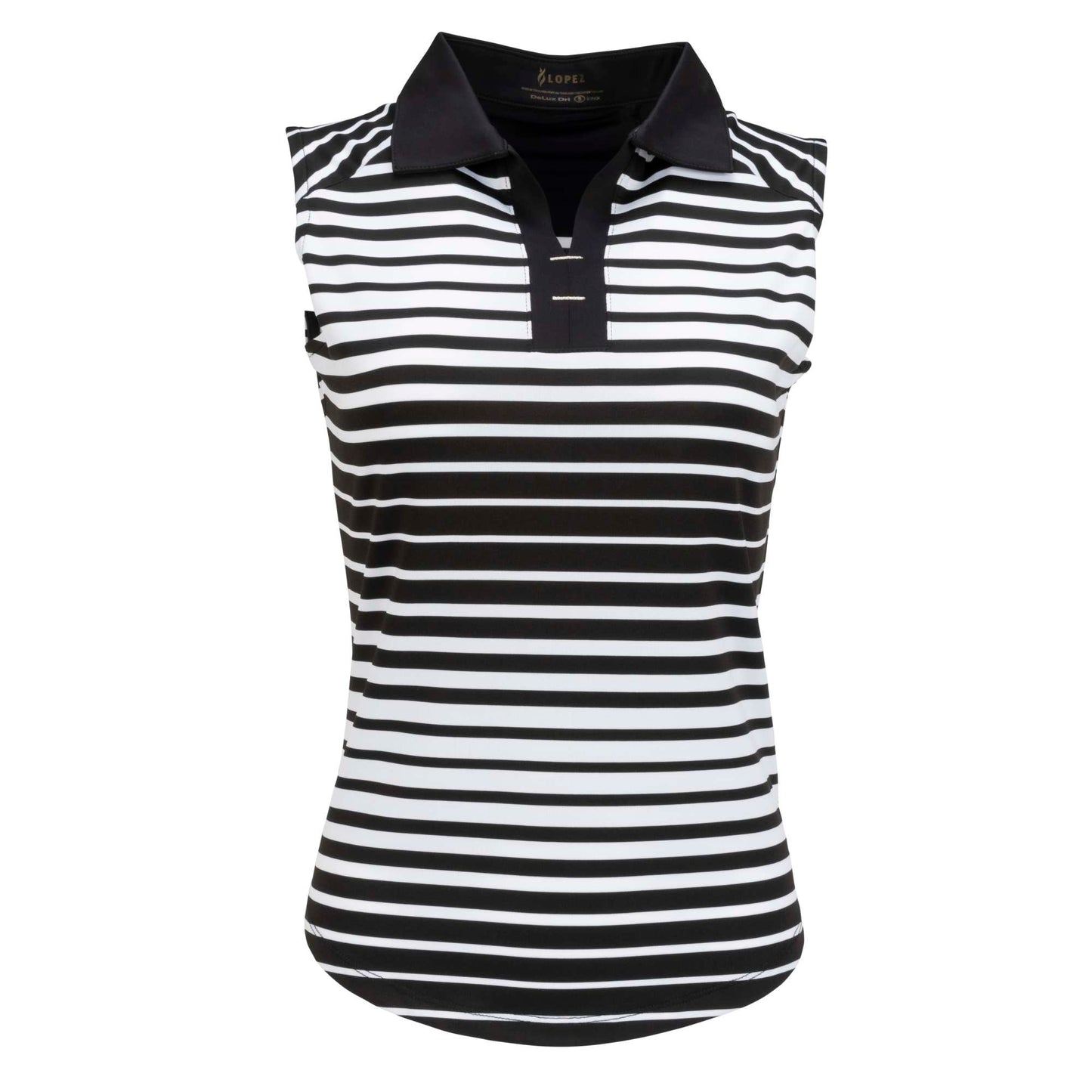 Nancy Lopez  Tango Sleeveless Polo Black Multi