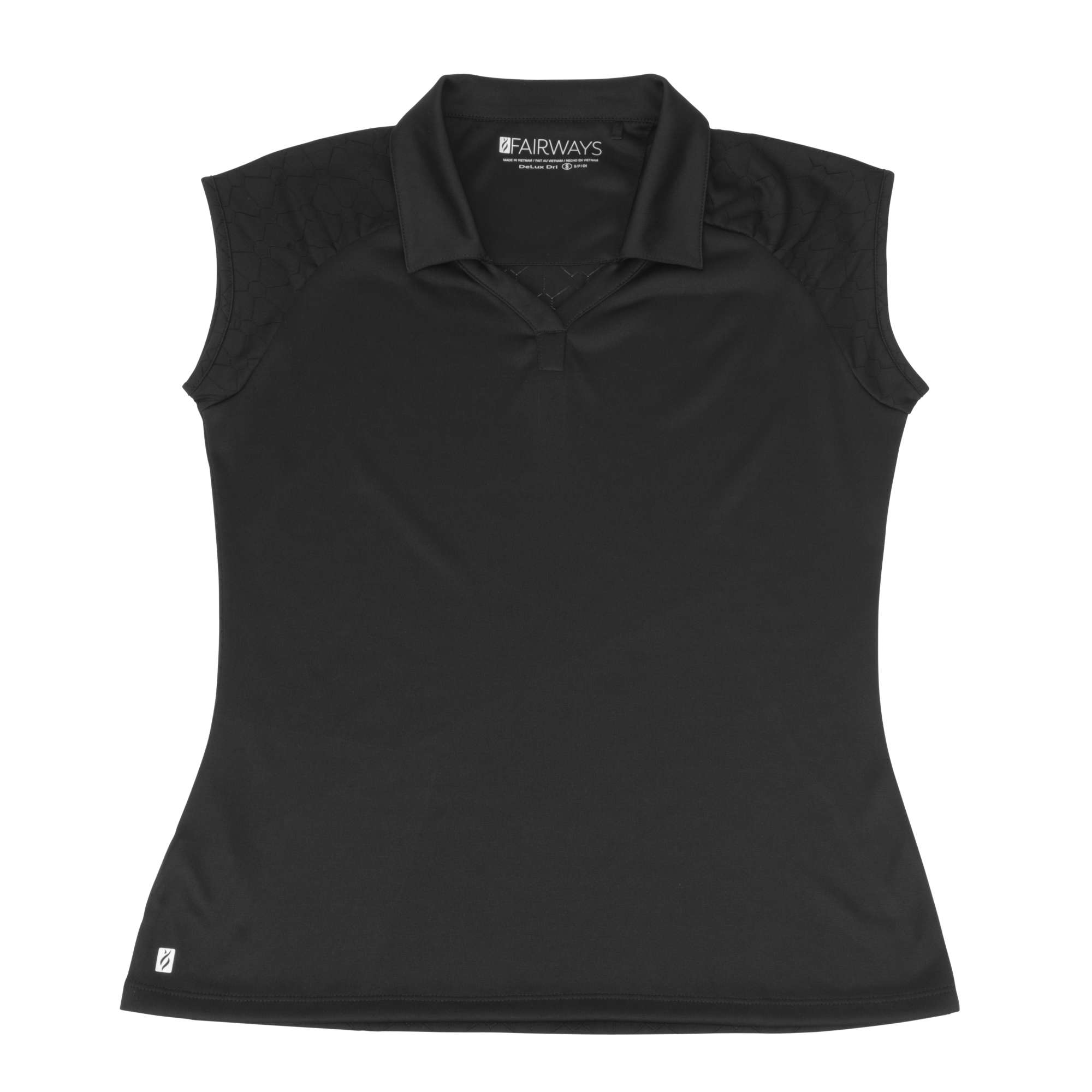 Nancy Lopez  Optic Sleeveless Polo Black