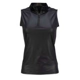 Nancy Lopez  Shine Sleeveless Polo Black Multi