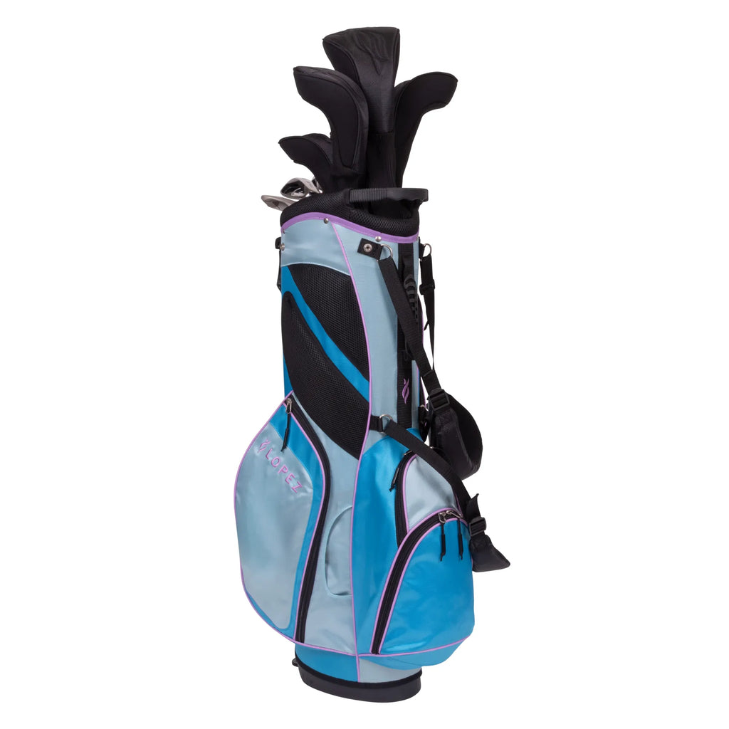 Nancy Lopez  Ashley 18-Piece Stand Bag Package Set - Blue/Lilac 