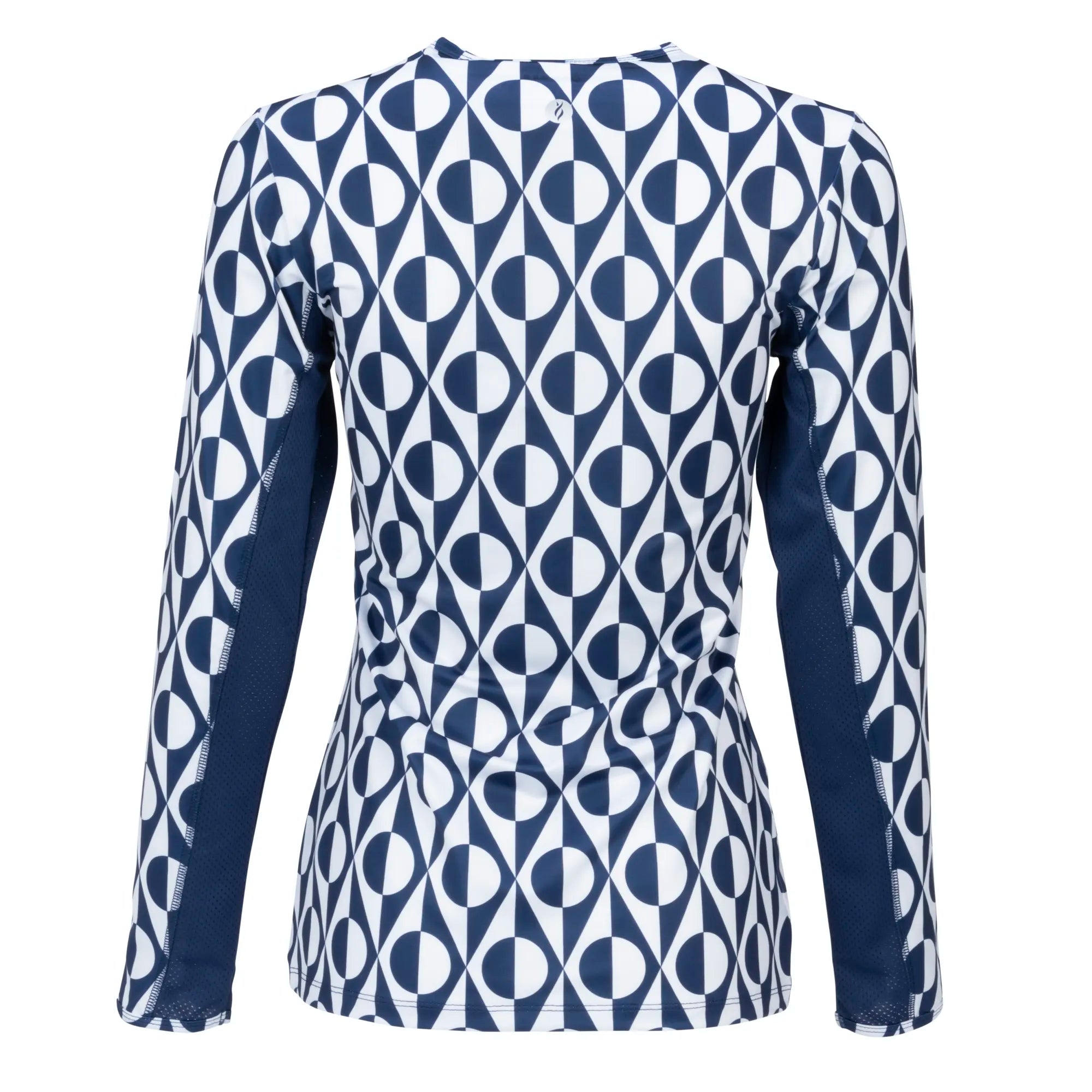 Nancy Lopez  Aspiration Long Sleeve (Upf 50+) Navy/White (Deco Print)