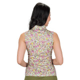 Nancy Lopez  Bloom Sleeveless Polo White Multi