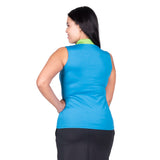 Nancy Lopez  Crush Sleeveless Polo Blue Multi