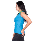 Nancy Lopez  Crush Sleeveless Polo Blue Multi