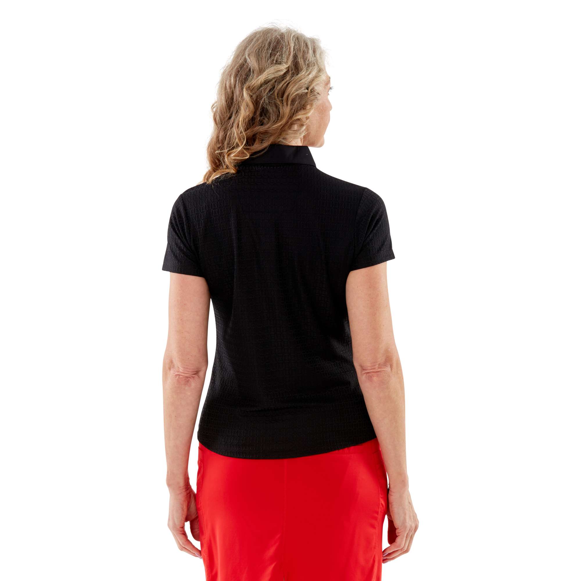 Nancy Lopez Journey Short Sleeve Polo - Black