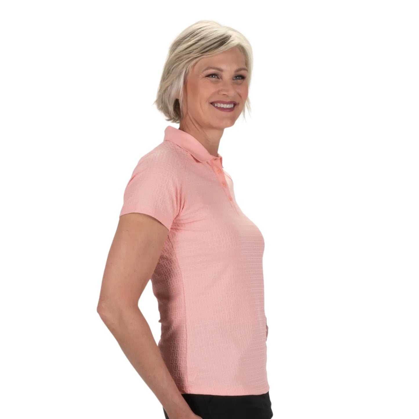 Nancy Lopez  Journey Short Sleeve Polo Quartz