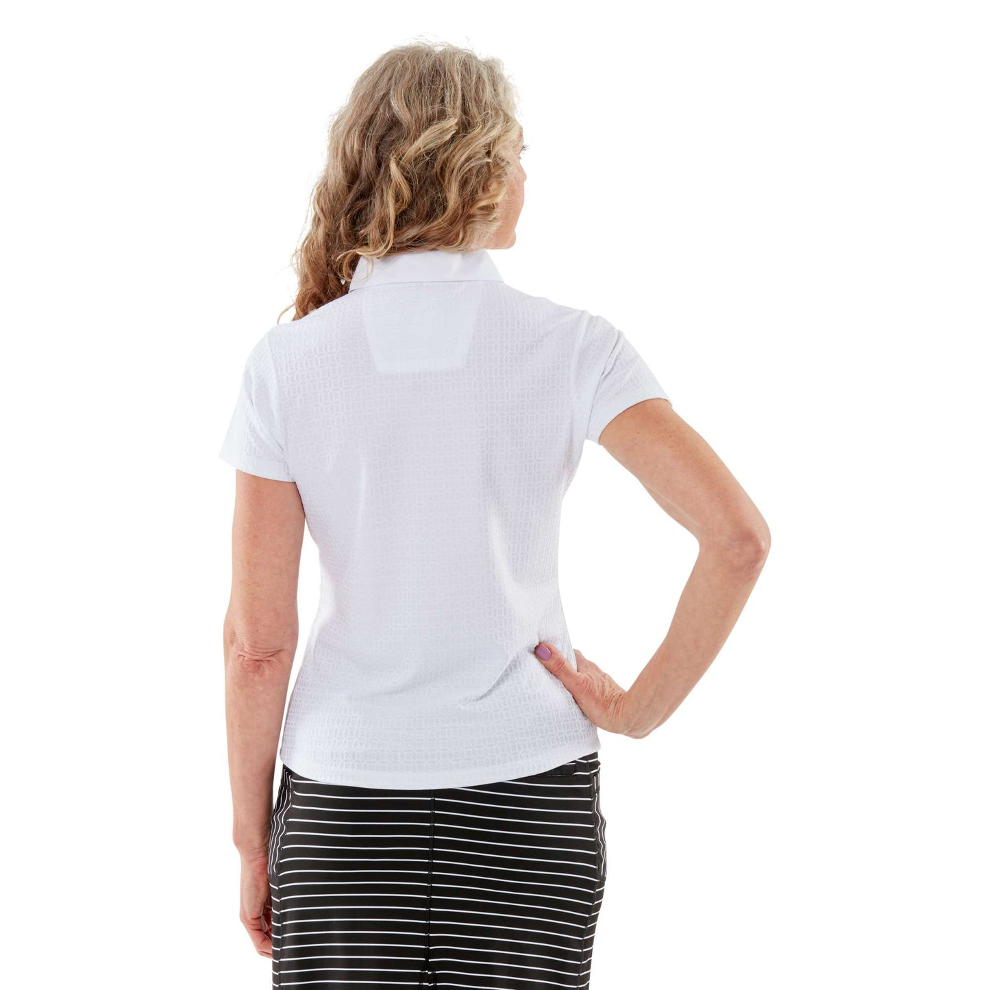 Nancy Lopez Journey Short Sleeve Polo - White