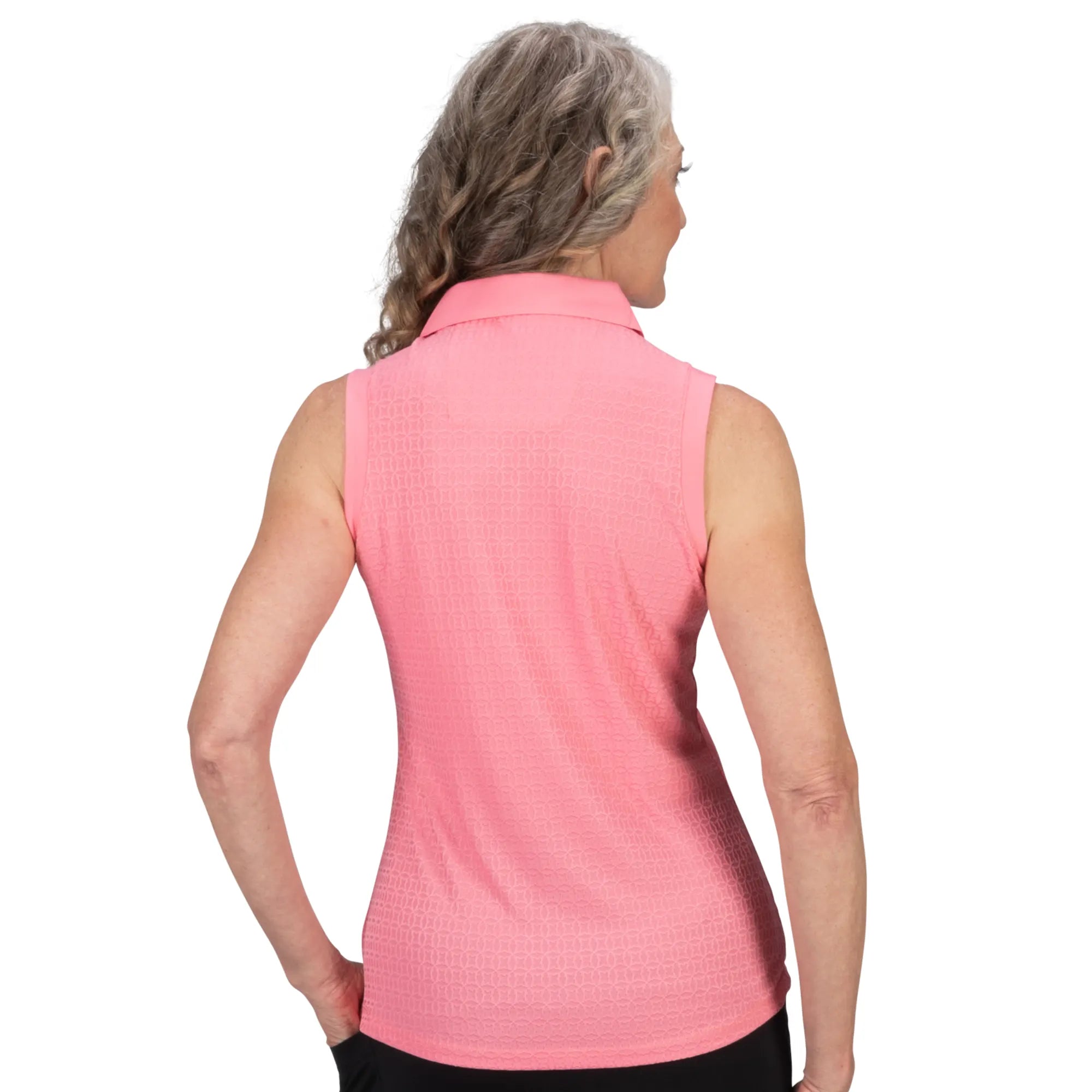 Nancy Lopez Journey Sleeveless Polo Geranium