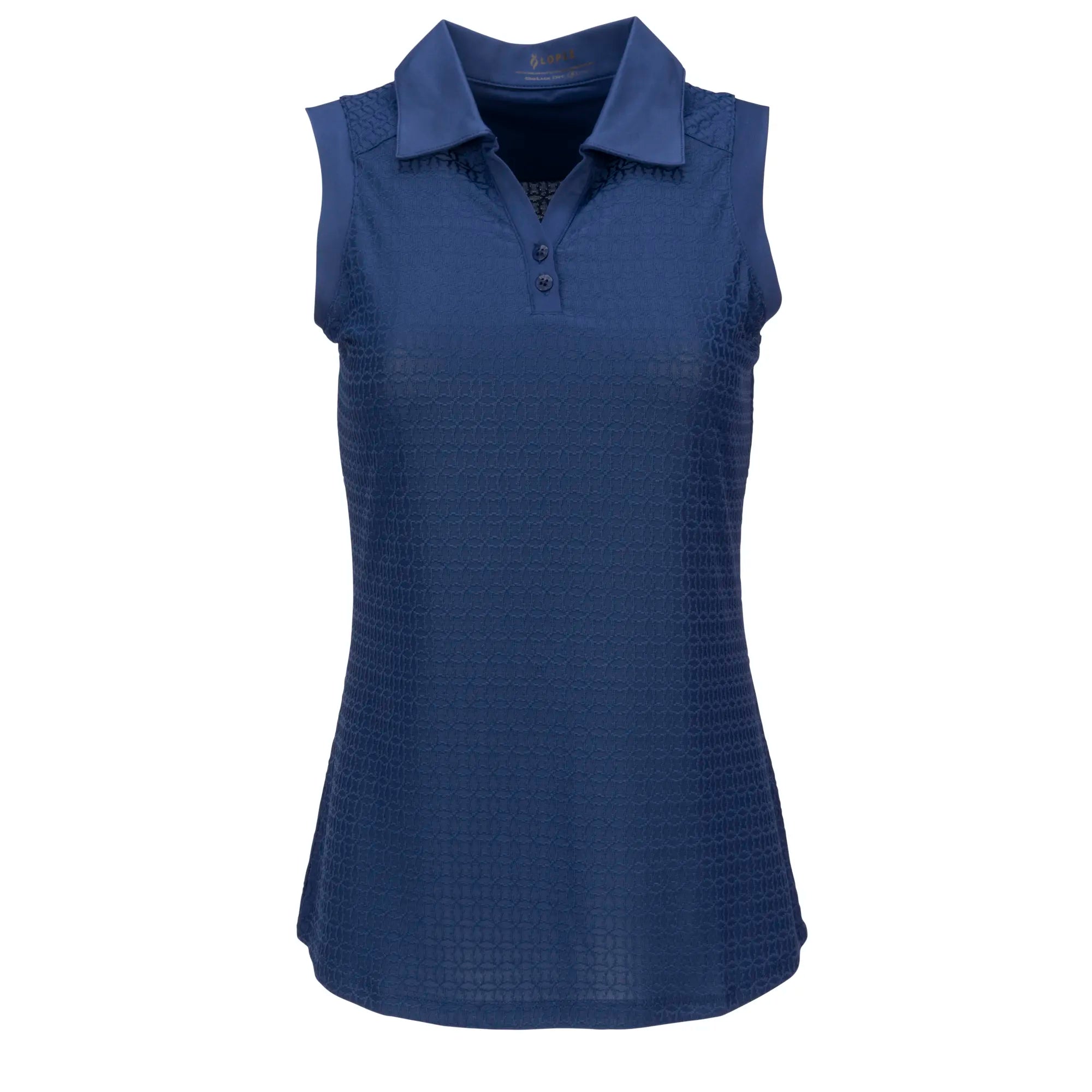 Nancy Lopez Journey Sleeveless Polo Navy