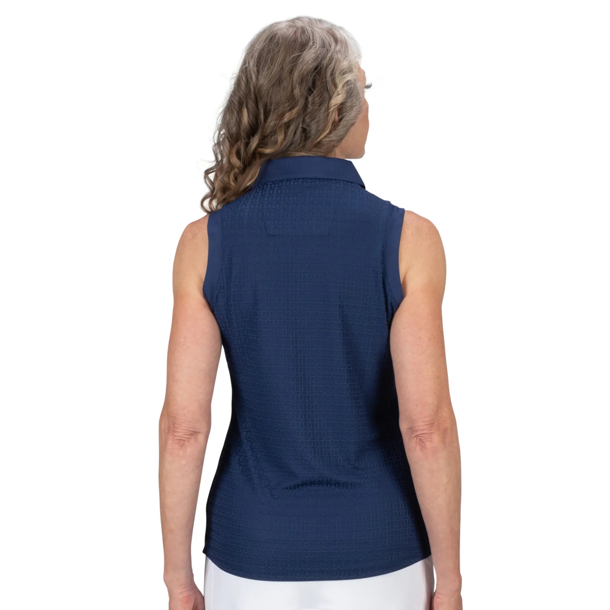 Nancy Lopez Journey Sleeveless Polo Navy