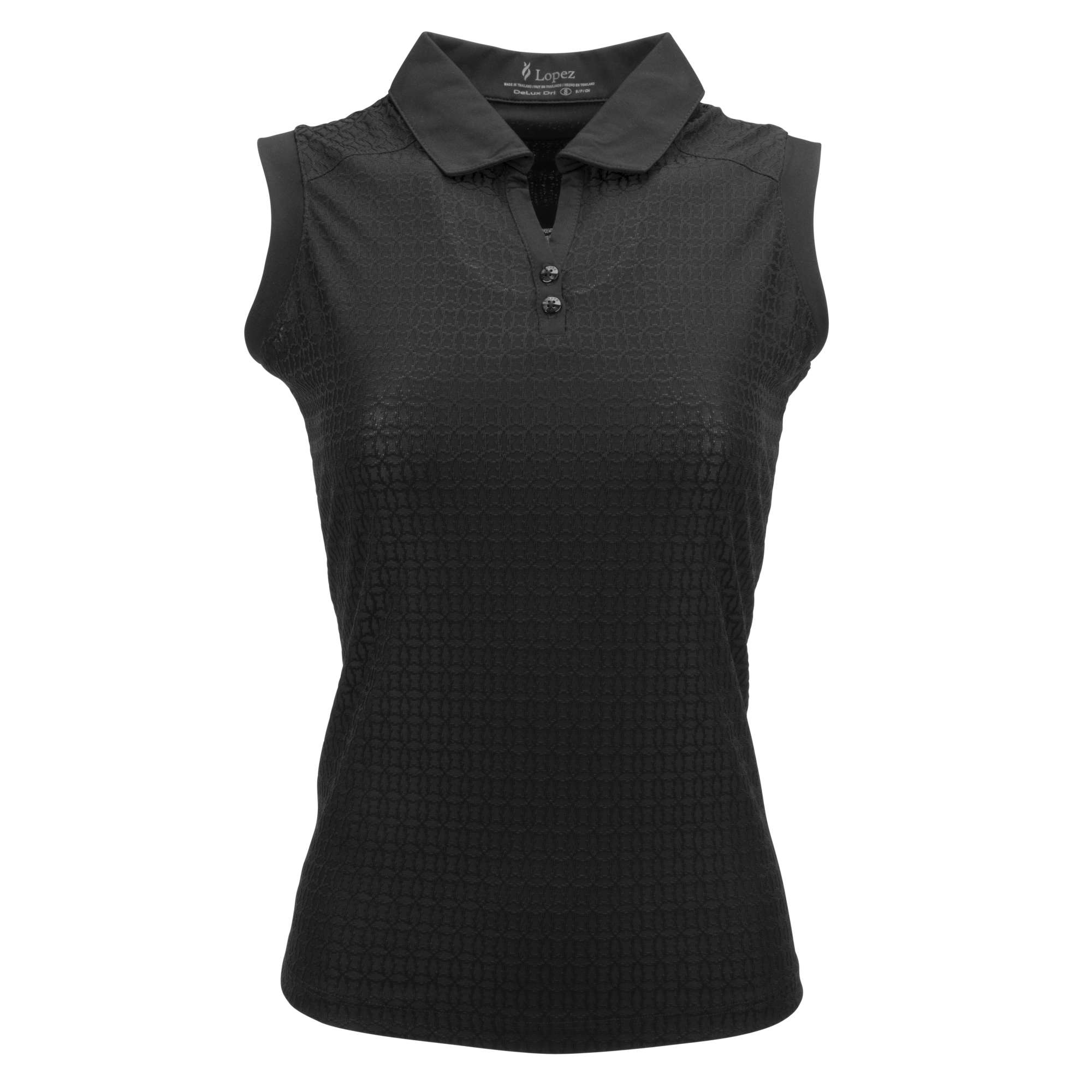 Nancy Lopez Journey Sleeveless Polo Plus - Black