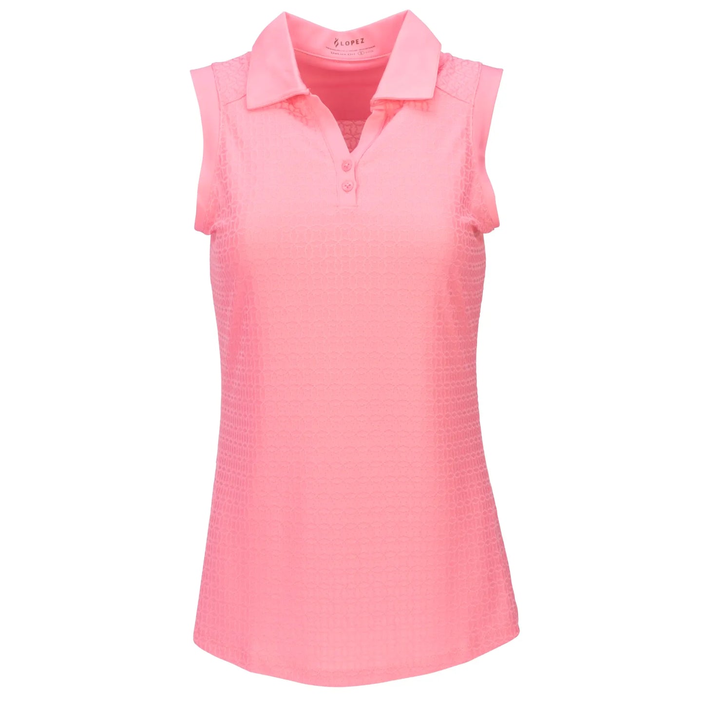 Nancy Lopez Journey Sleeveless Polo Plus Geranium