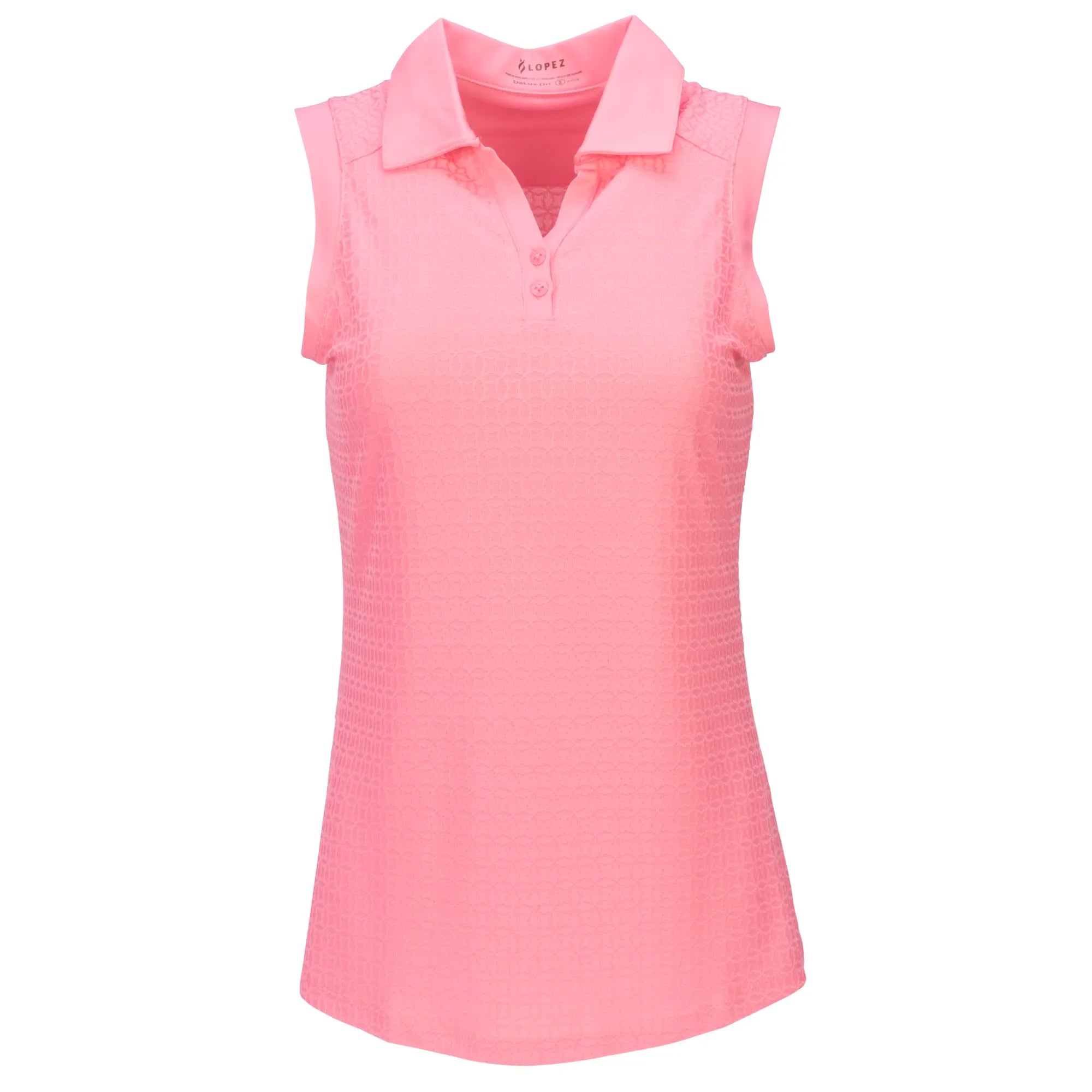 Nancy Lopez Journey Sleeveless Polo Plus Geranium
