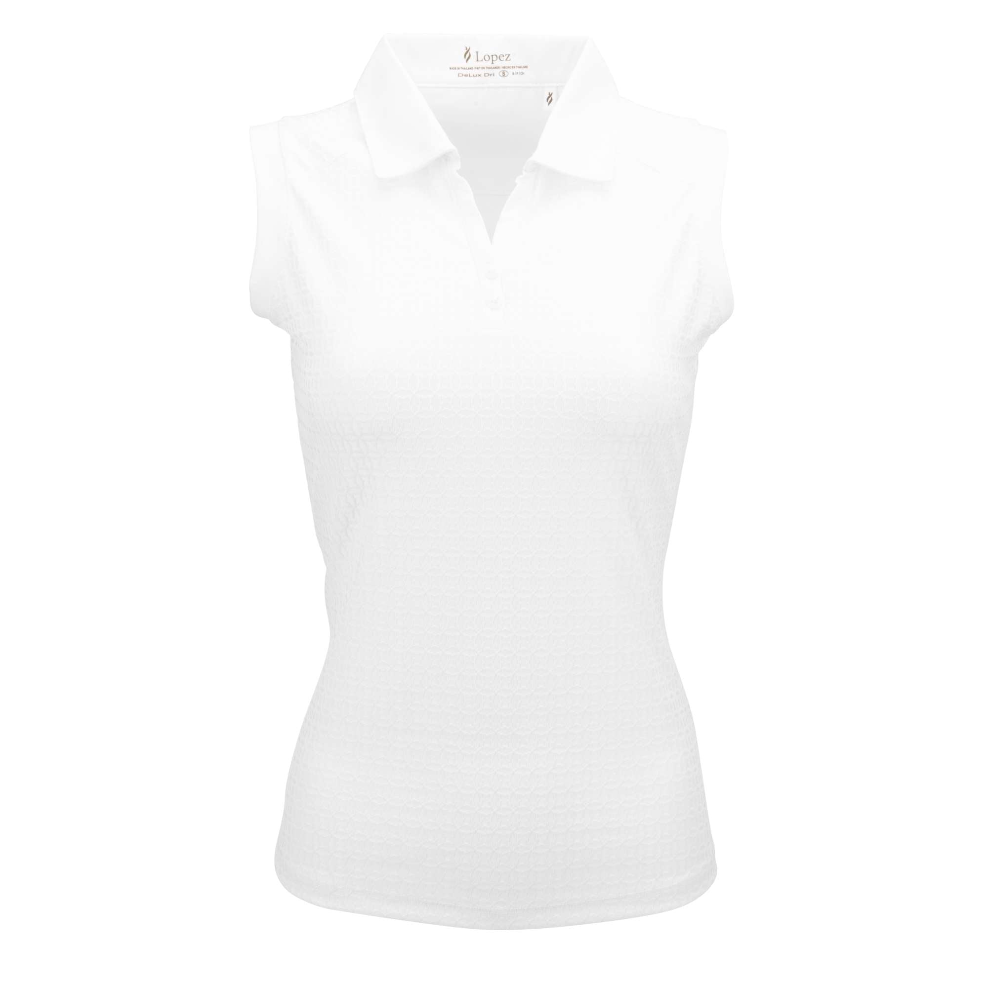 Nancy Lopez Journey Sleeveless Polo Plus - White