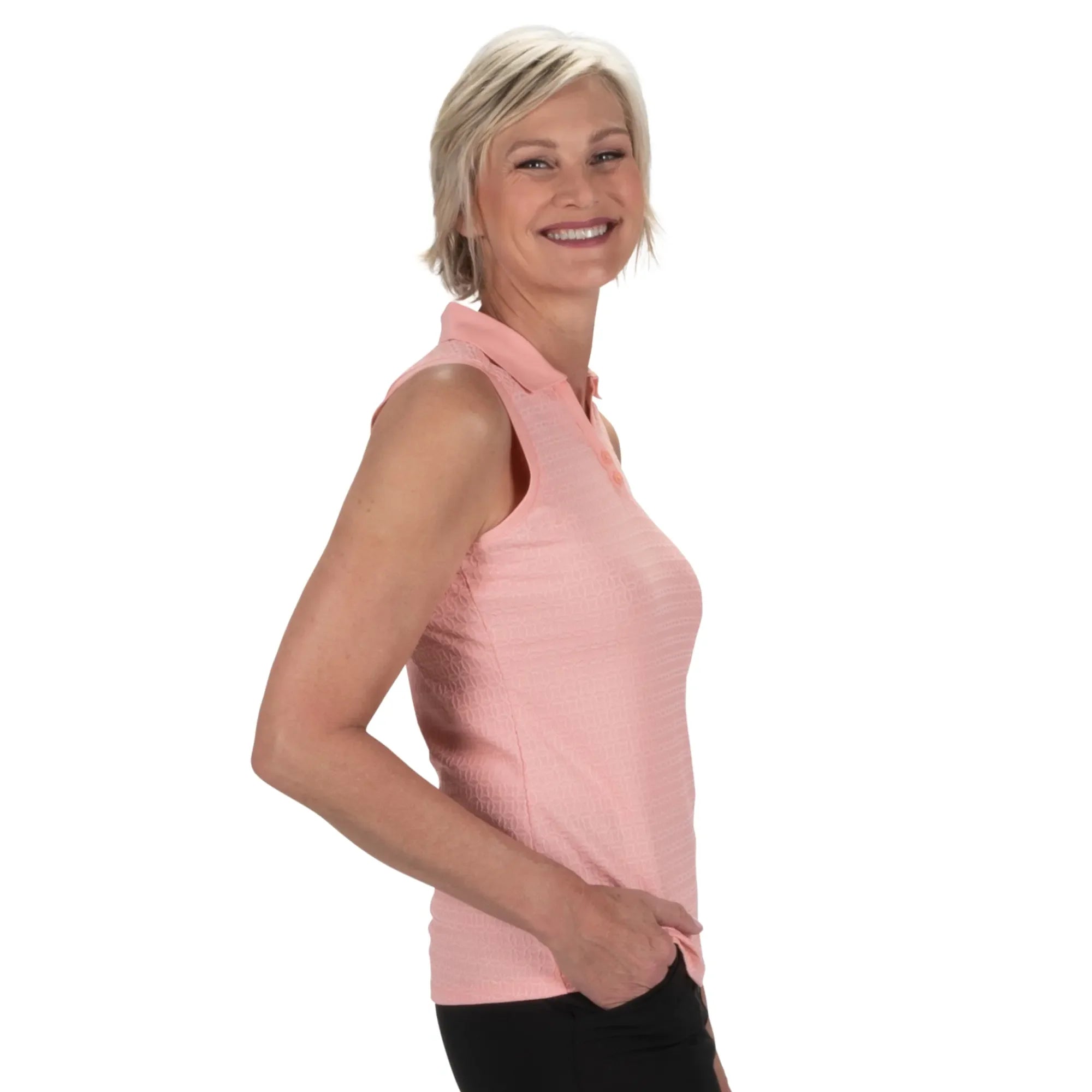 Nancy Lopez  Journey Sleeveless Polo Quartz