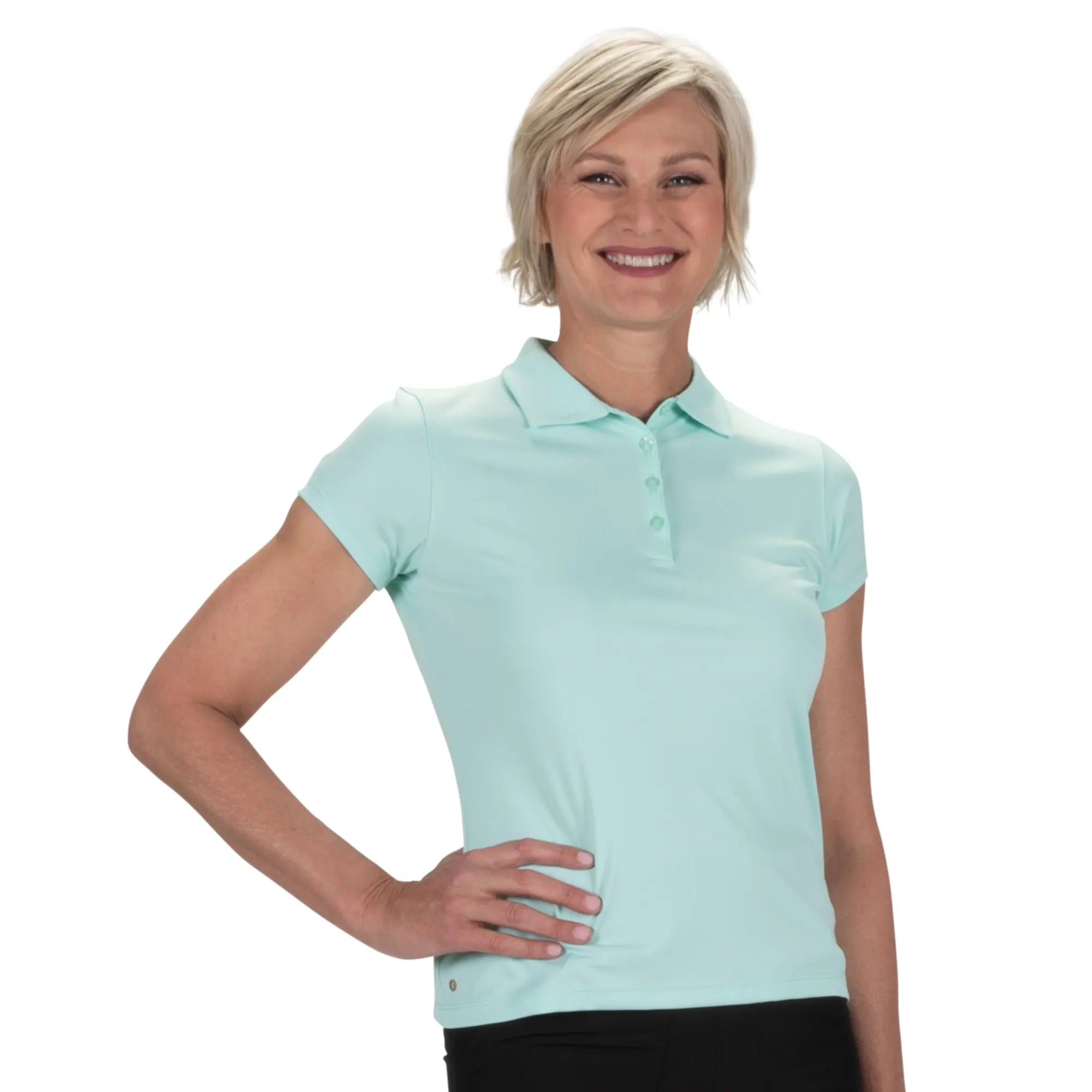 Women's Polo Shirt 3/4 Long Sleeve Golf Quick Dry T Shirts UPF 50+