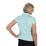 Nancy Lopez  Legacy Short Sleeve Polo Aqua