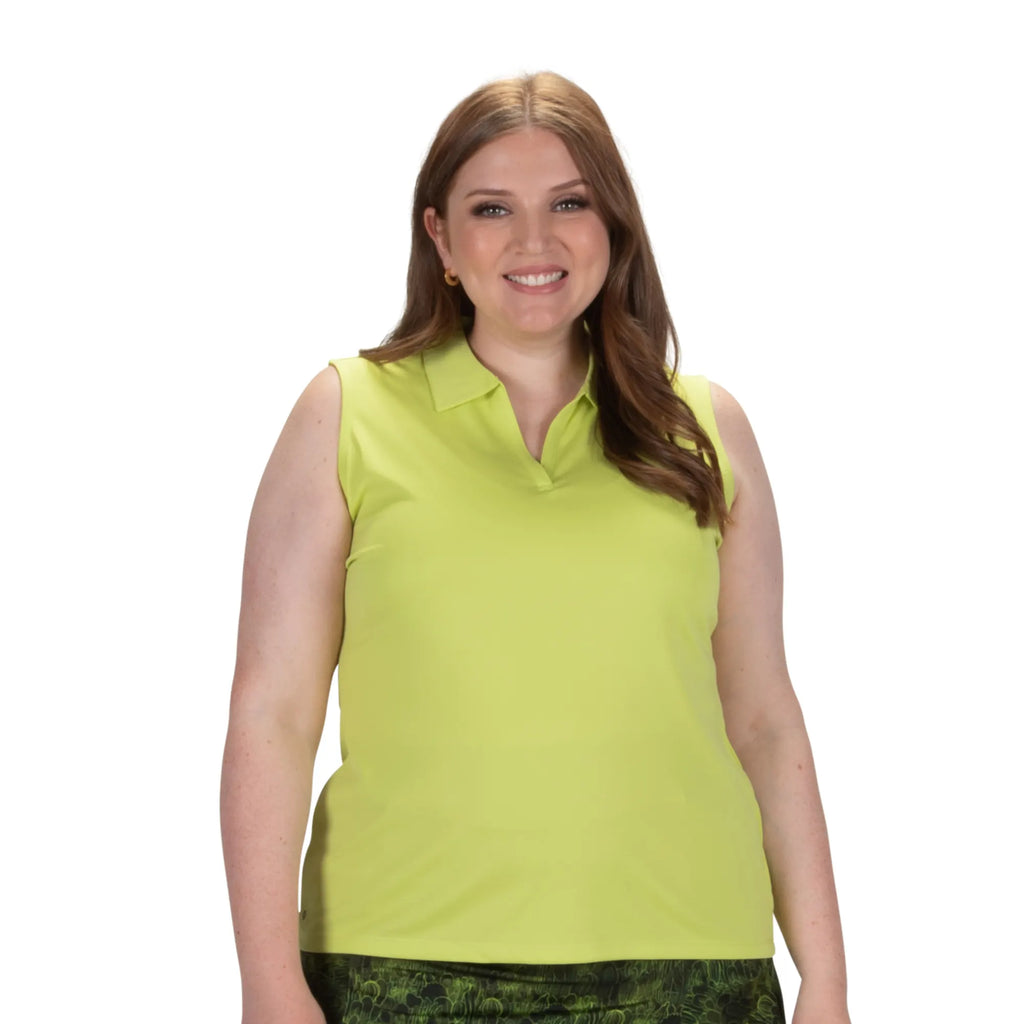 Nancy Lopez  Legacy Sleeveless Polo Plus Cacti