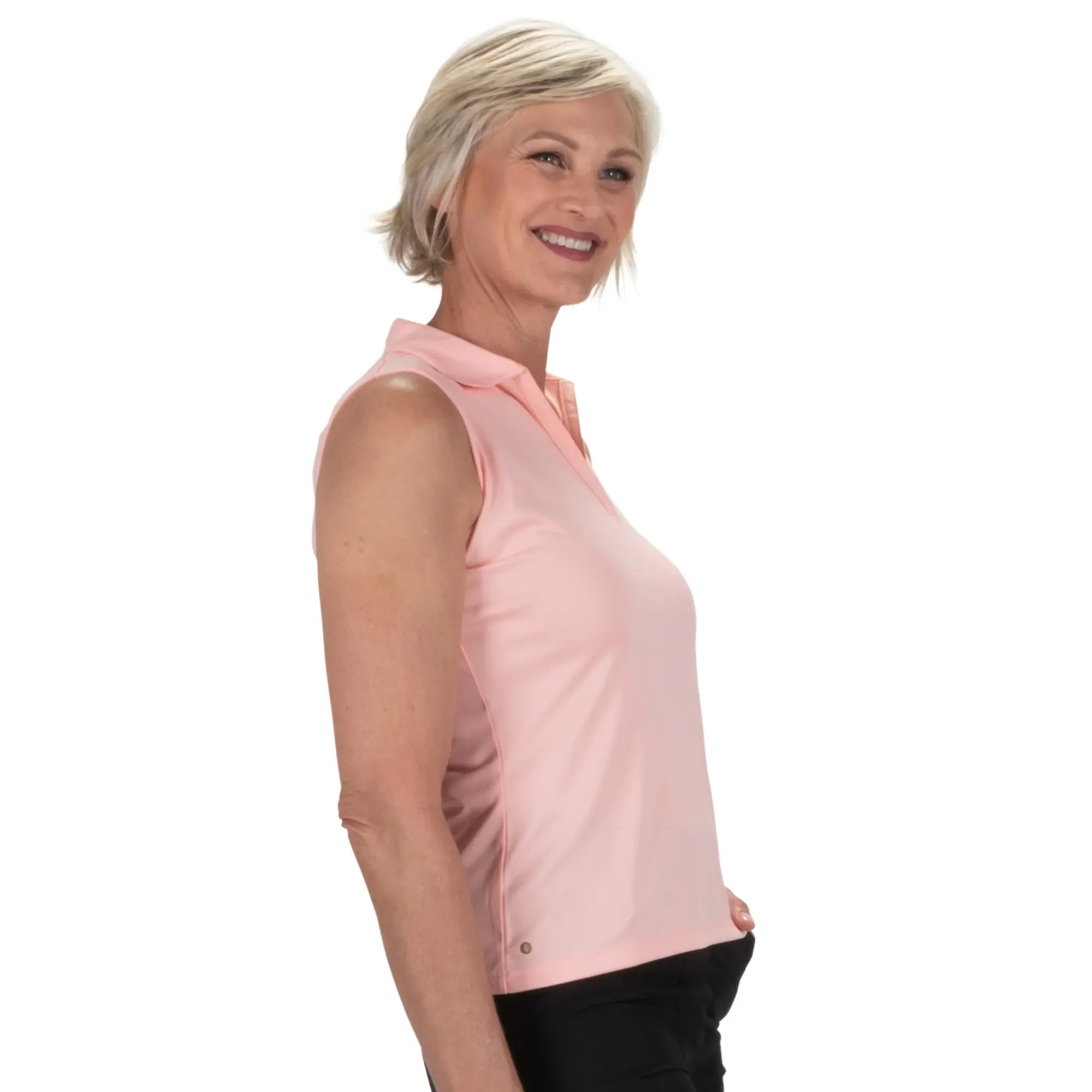 Nancy Lopez  Legacy Sleeveless Polo Quartz