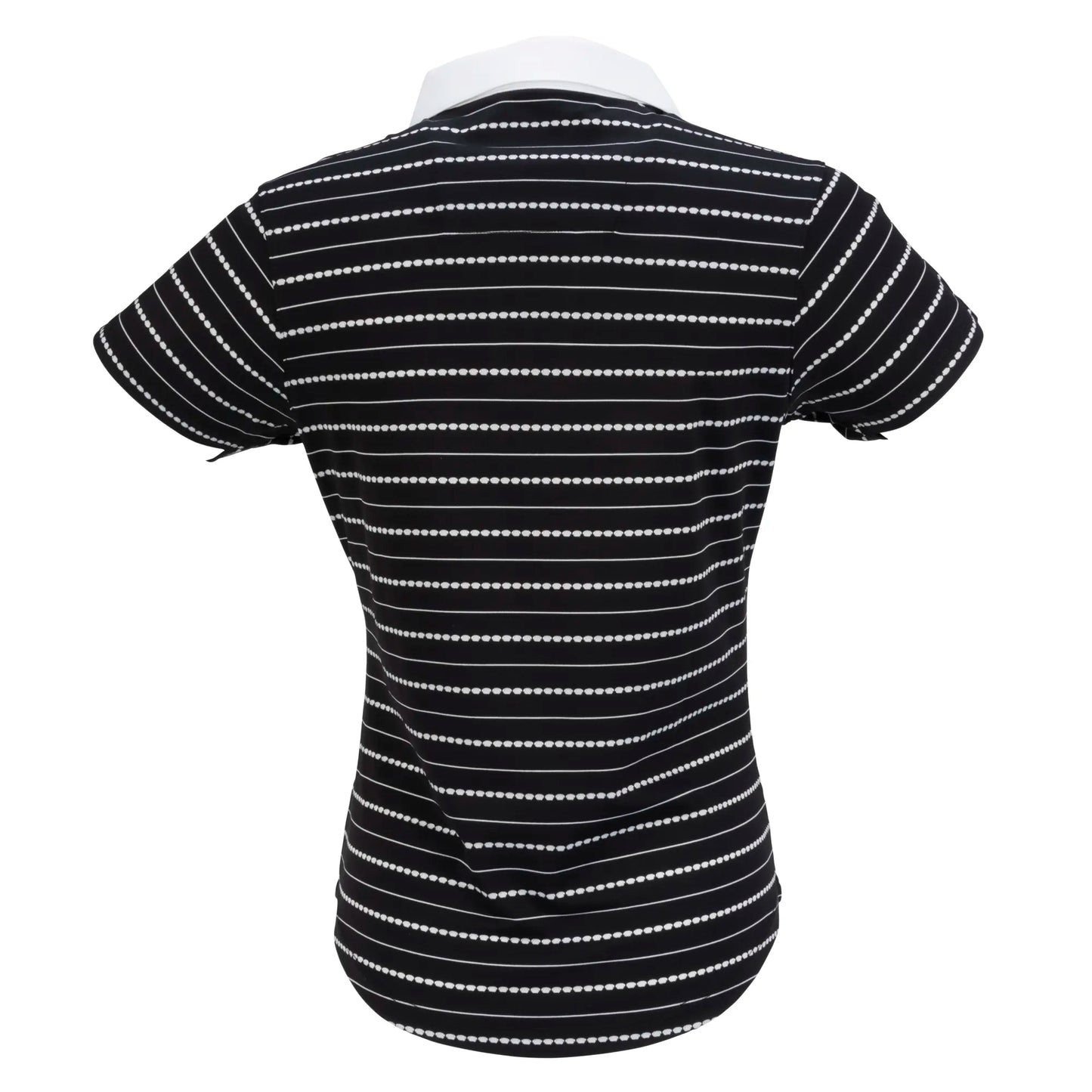 Nancy Lopez  Point Short Sleeve Polo Plus Black Multi