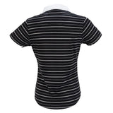 Nancy Lopez  Point Short Sleeve Polo Plus Black Multi