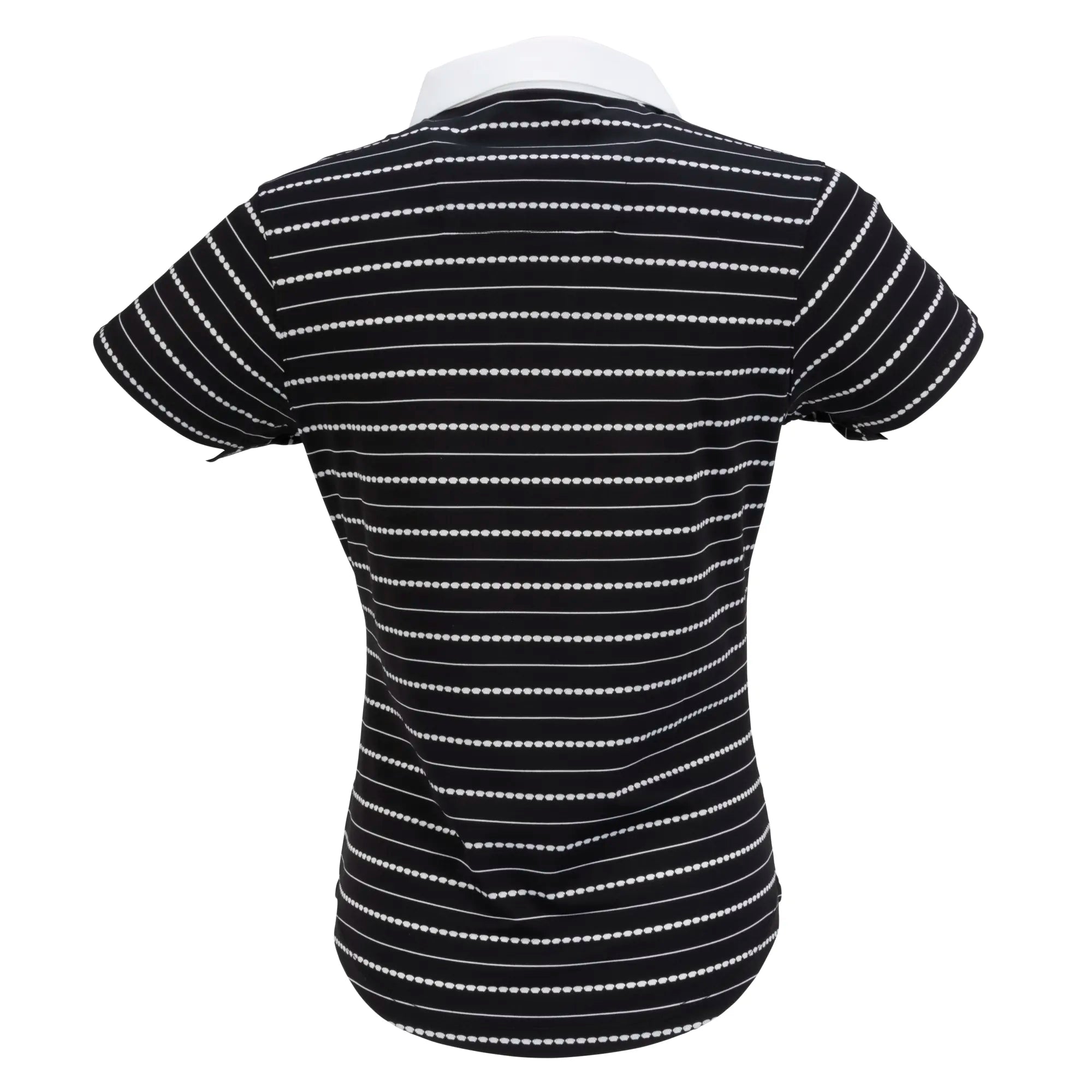 Nancy Lopez  Point Short Sleeve Polo Plus Black Multi