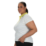 Nancy Lopez  Point Short Sleeve Polo Plus Cacti Multi
