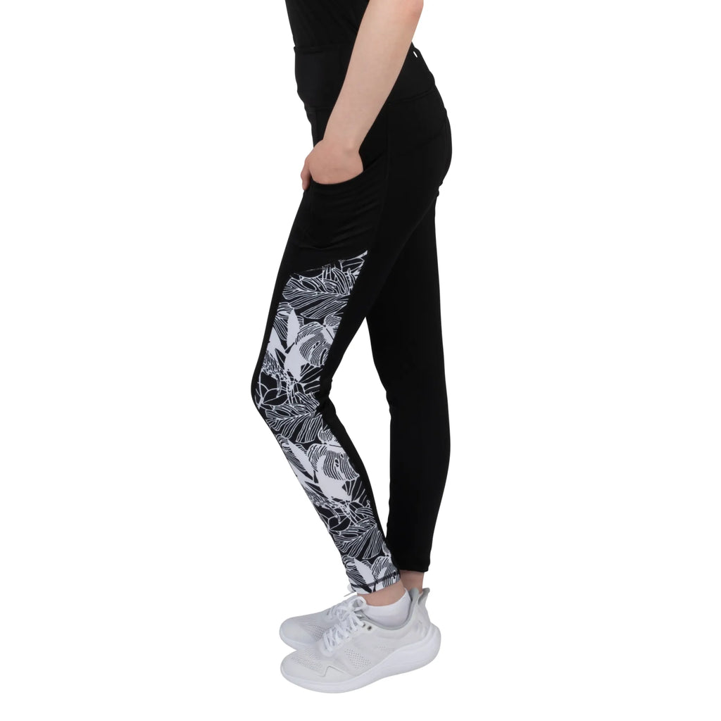 Nancy Lopez  Power Legging Black/White (Lush Print)