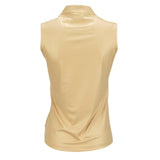 Nancy Lopez  Shine Sleeveless Polo Gold Multi
