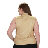 Nancy Lopez  Shine Sleeveless Polo Gold Multi