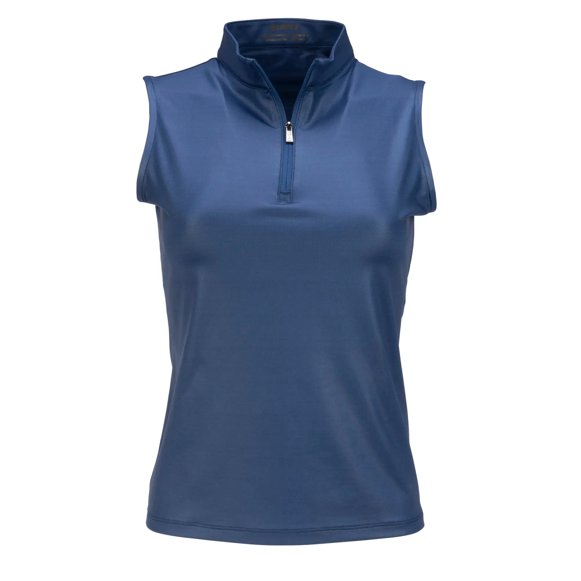 Nancy Lopez  Shine Sleeveless Polo Navy Multi