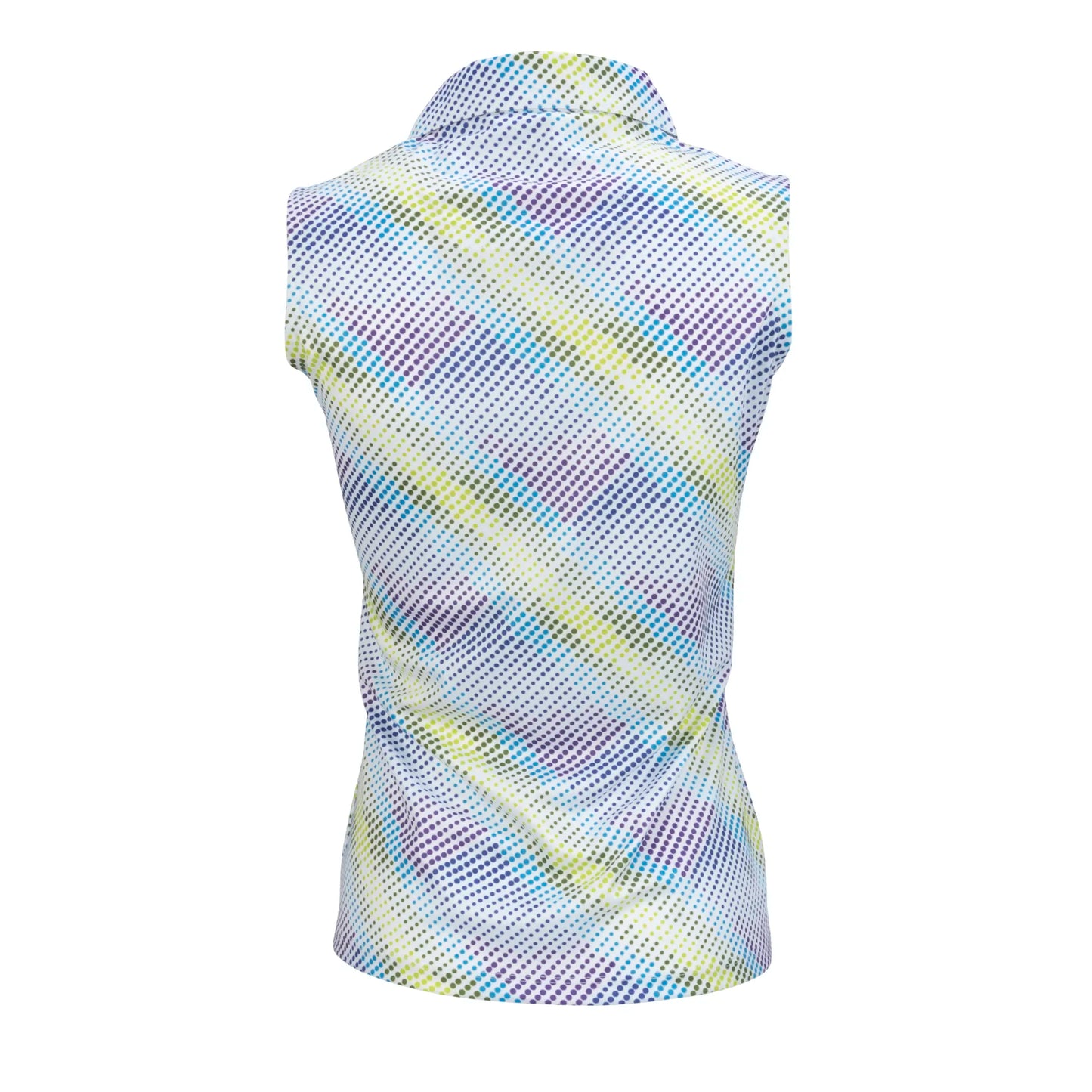 Nancy Lopez  Supra Sleeveless Polo White Multi
