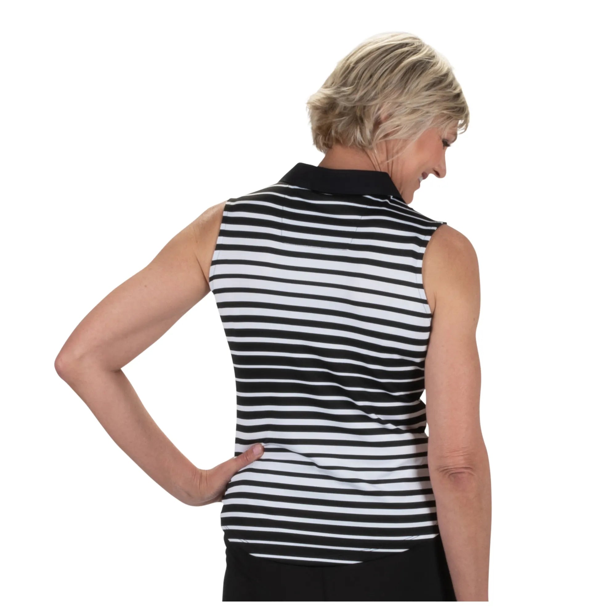 Nancy Lopez  Tango Sleeveless Polo Black Multi