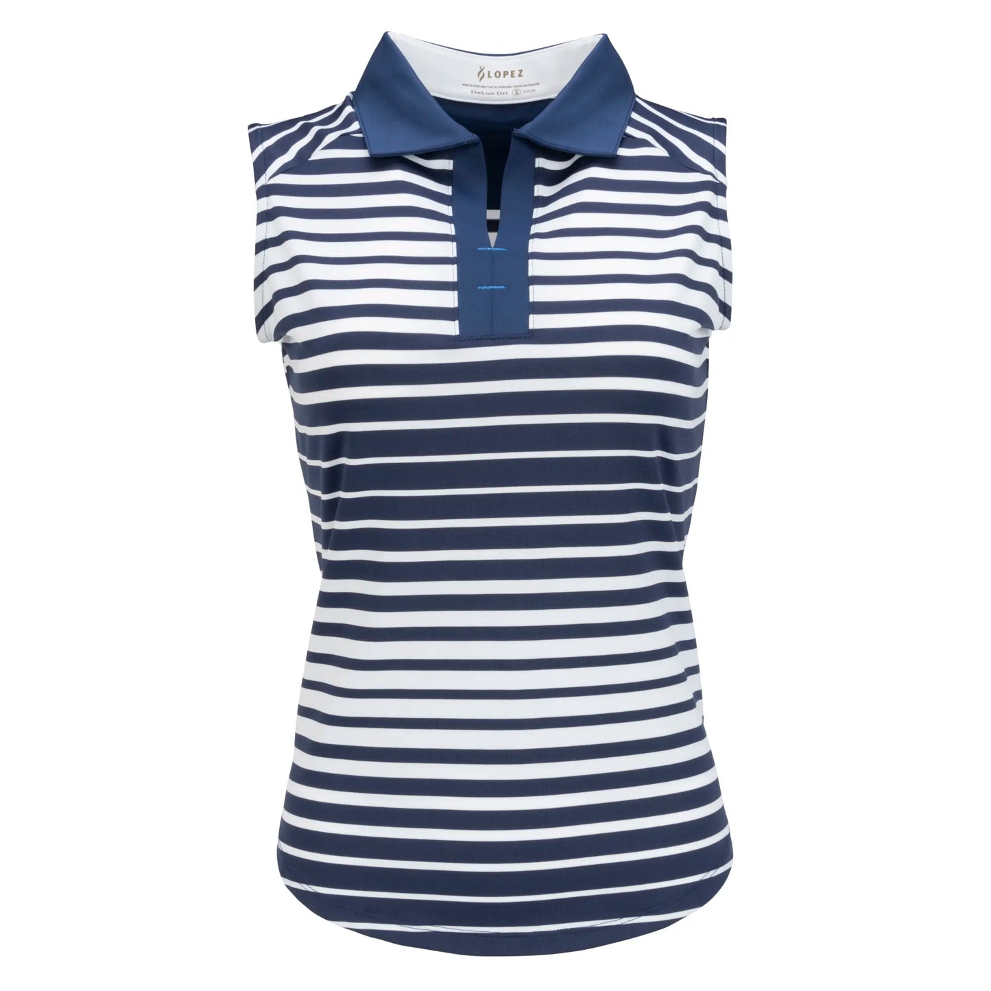 Nancy Lopez  Tango Sleeveless Polo Navy Multi