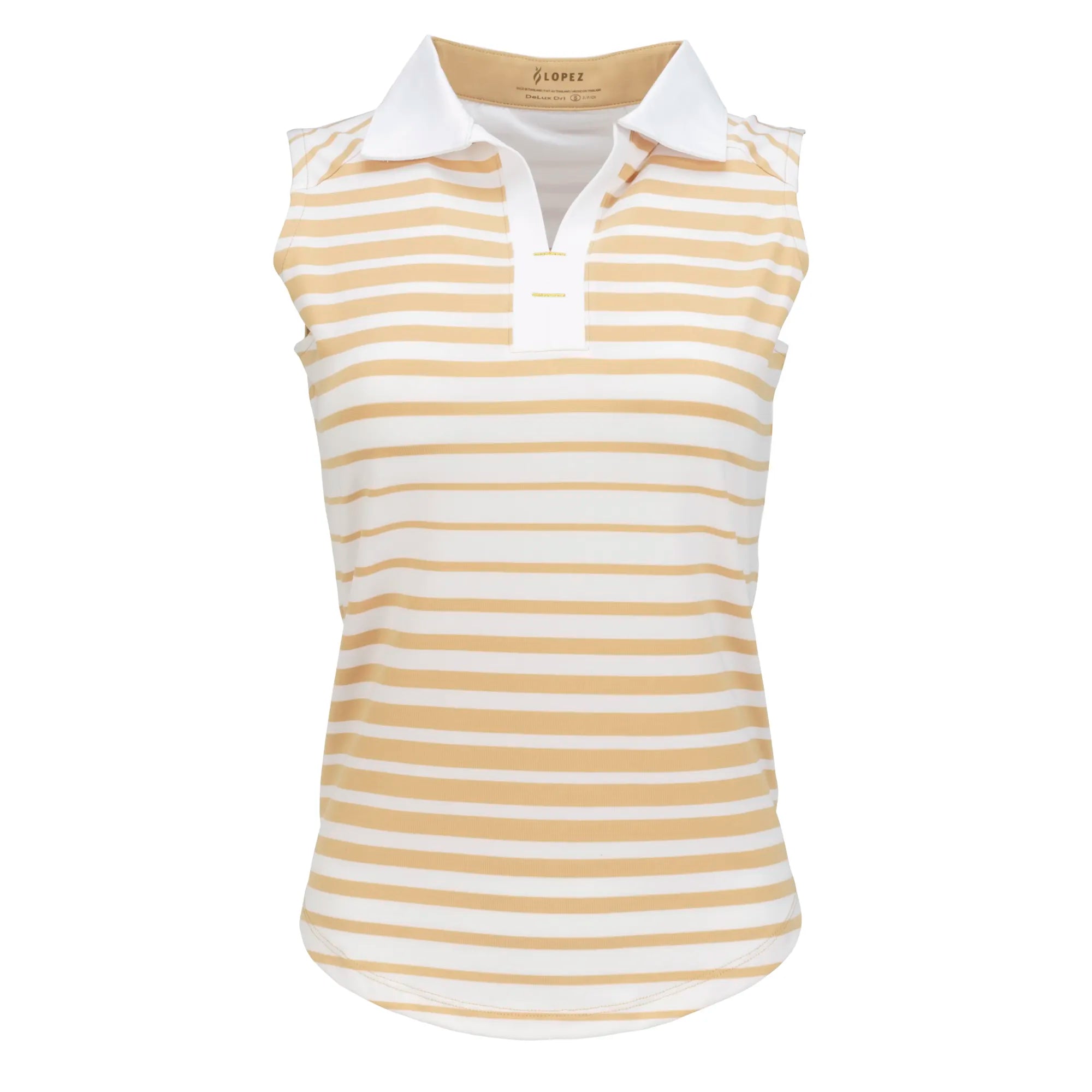 Nancy Lopez  Tango Sleeveless Polo White Multi