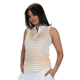 Nancy Lopez  Tango Sleeveless Polo White Multi