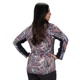 Nancy Lopez  Blast Qz Pullover Plus Black Multi