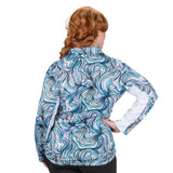 Nancy Lopez  Blast Qz Pullover Plus White Multi