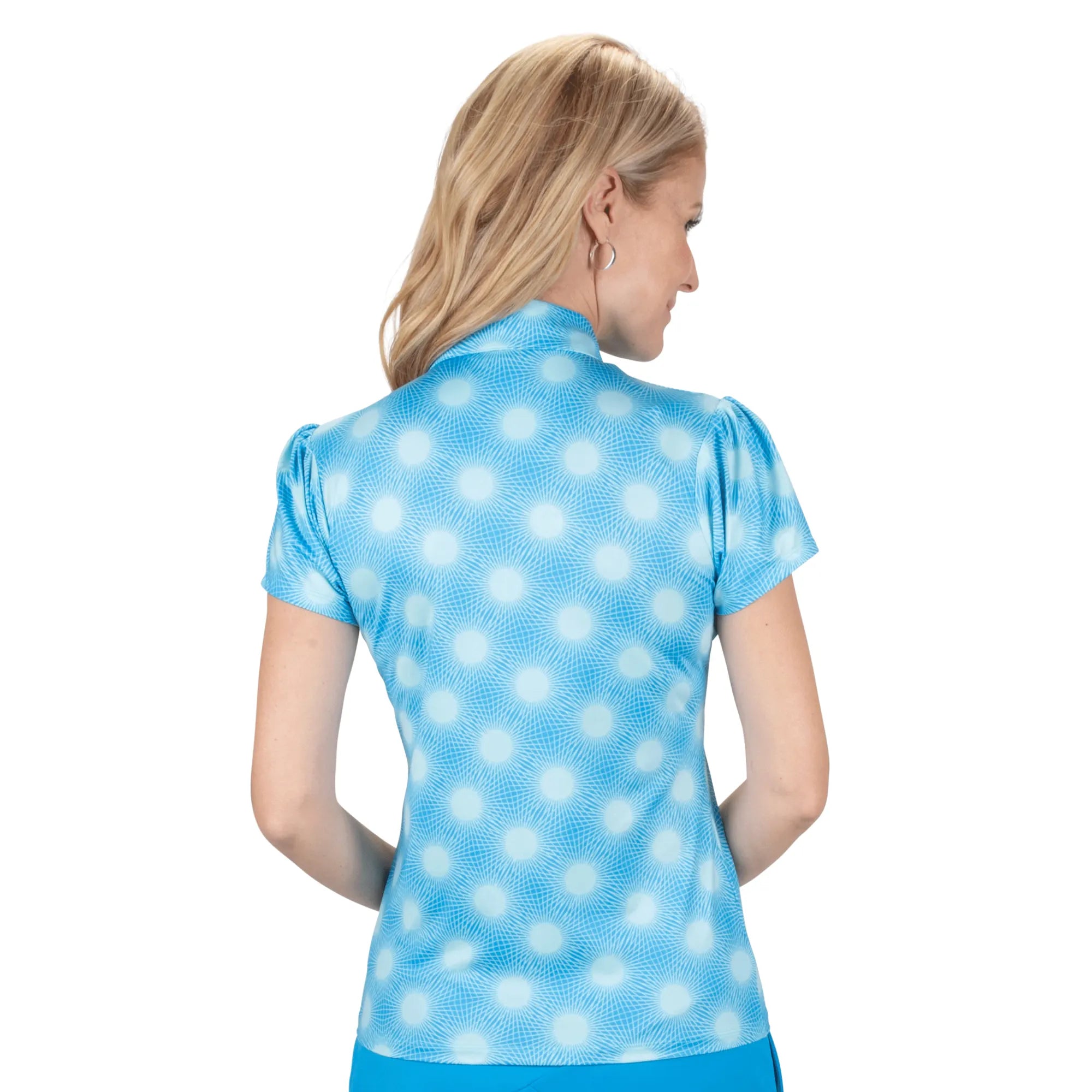 Nancy Lopez   Brilliant Short Sleeve Polo Ice Multi