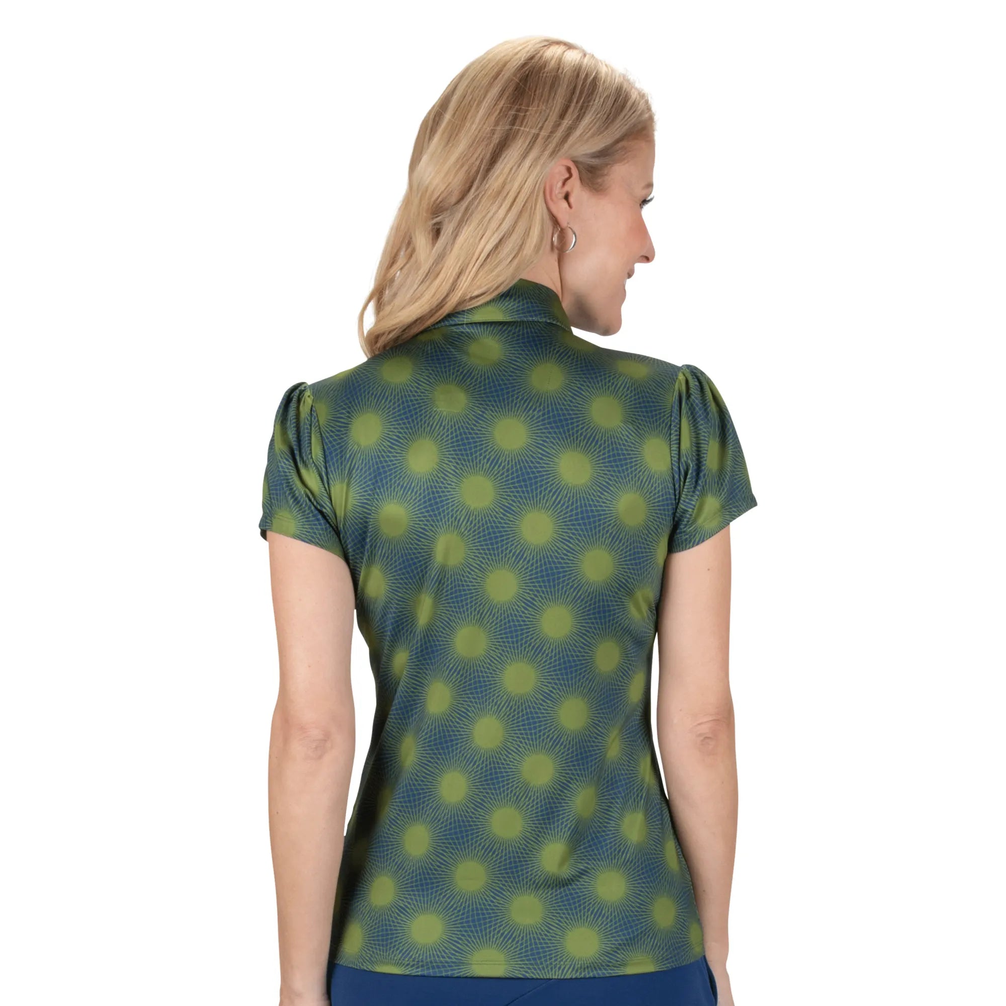 Nancy Lopez   Brilliant Short Sleeve Polo Navy Multi
