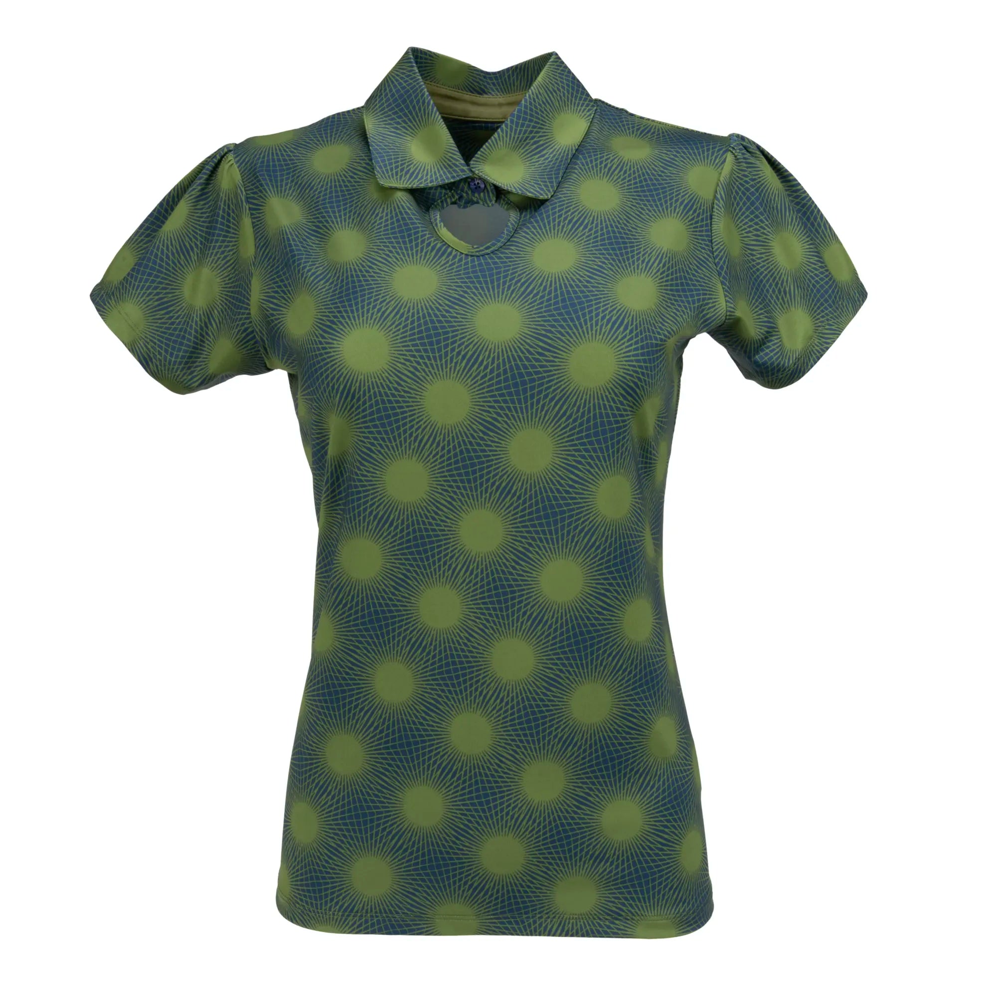 Nancy Lopez   Brilliant Short Sleeve Polo Plus Navy Multi