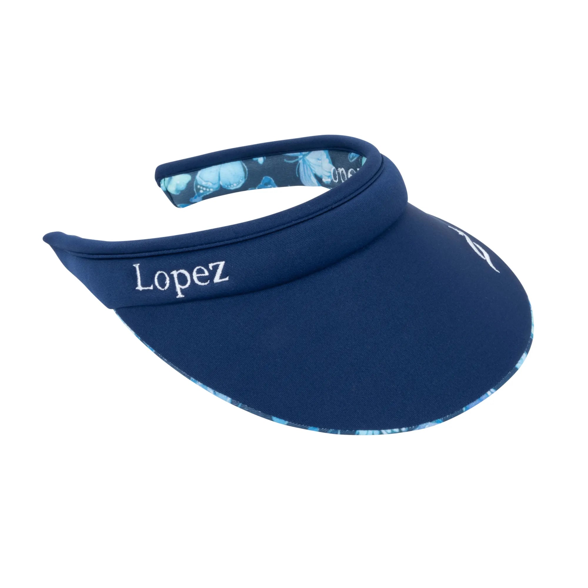 Nancy Lopez   Butterfly Reverse Clip Visor Navy Multi