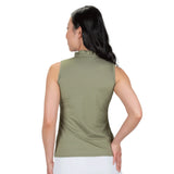 Nancy Lopez   Fresh Sleeveless Polo Olive