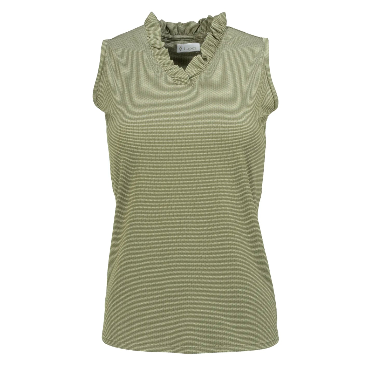 Nancy Lopez   Fresh Sleeveless Polo Olive