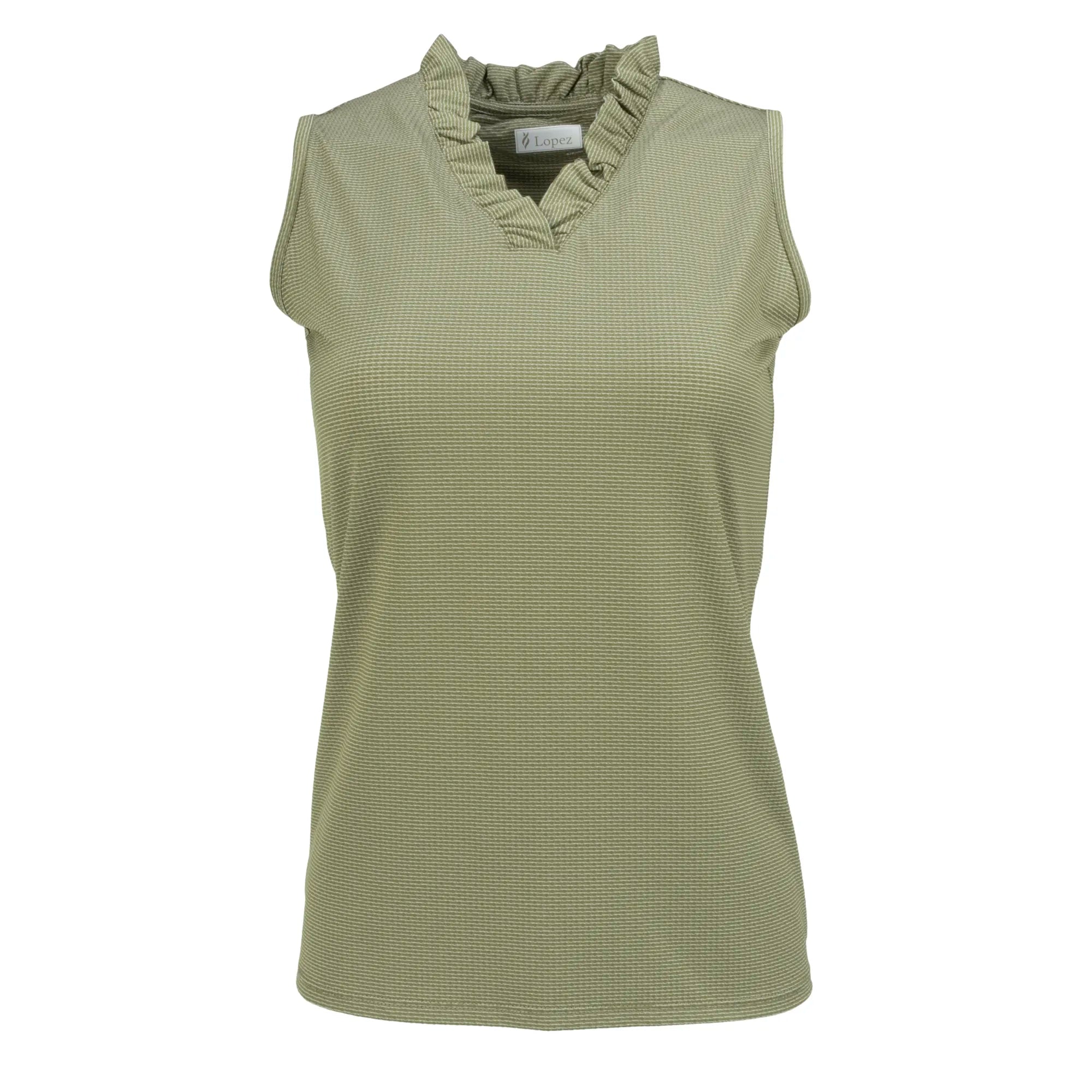 Nancy Lopez   Fresh Sleeveless Polo Olive