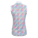 Nancy Lopez  Halo Sleeveless Polo Plus White Multi
