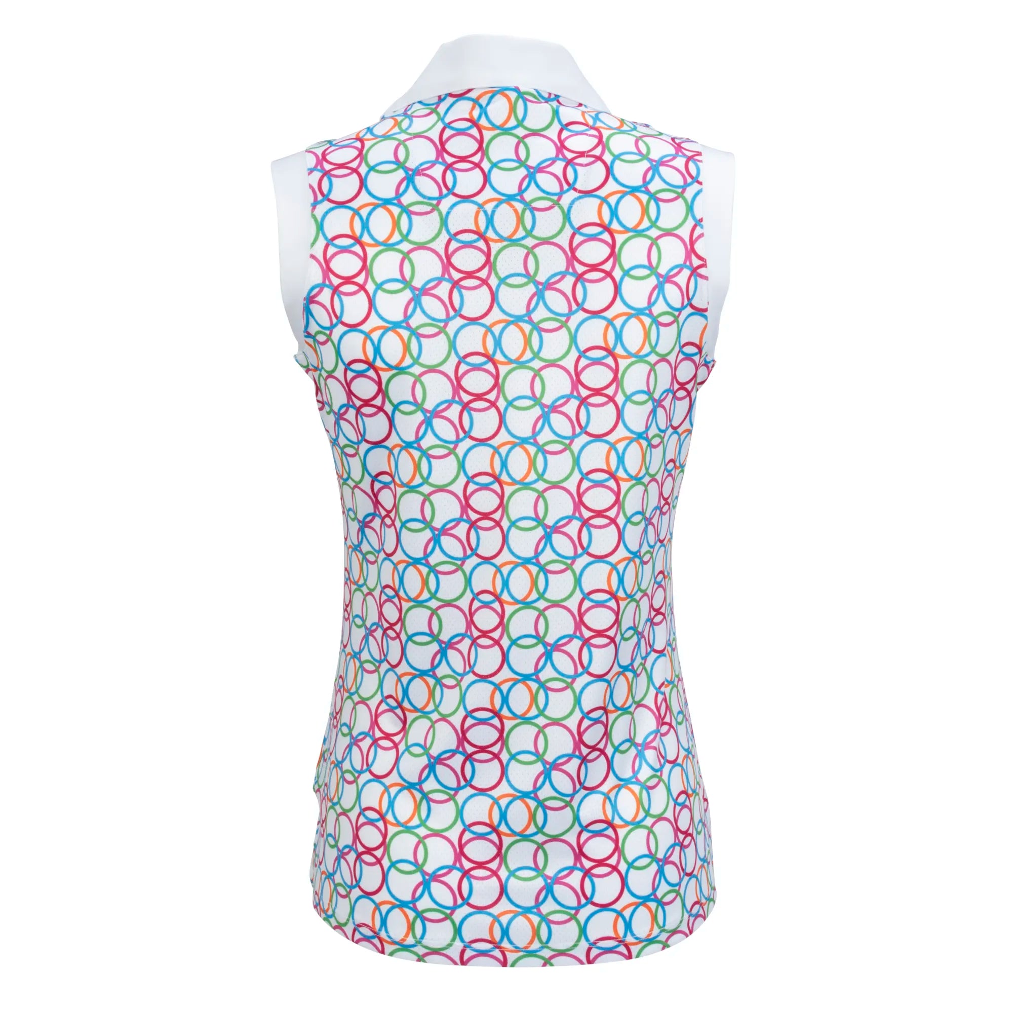 Nancy Lopez  Halo Sleeveless Polo Plus White Multi