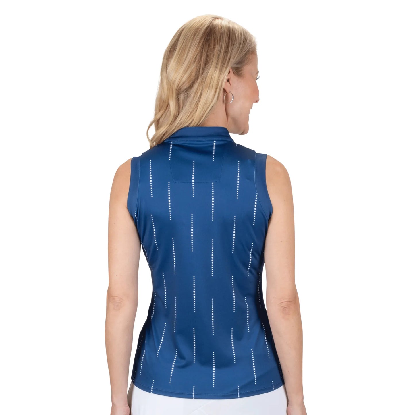 Nancy Lopez   Sonic Sleeveless Polo Navy Multi